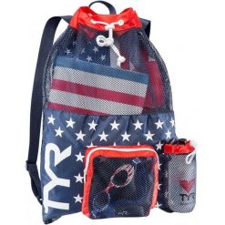 Worek plecak pływacki unisex Tyr Alliance Big Mesh Mummy. Białe plecaki damskie TYR, bez wzorów, z meshu, sportowe. Za 134.99 zł.