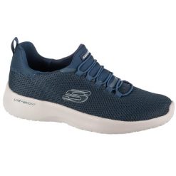Buty do chodzenia męskie Skechers Dynamight. Niebieskie buty sportowe na co dzień męskie Skechers, bez zapięcia, trekkingowe. Za 219.99 zł.