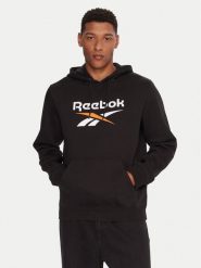 Reebok Bluza RK25151CCM Czarny Regular Fit. Czarne bluzy bez kaptura męskie Reebok, m, z syntetyku. Za 199.99 zł.