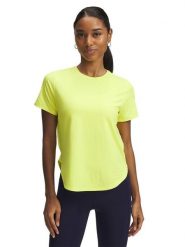 Under Armour Koszulka sportowa w kolorze zielonym rozmiar: M. Zielone bluzki sportowe damskie Under Armour, m, z materiału, bez kołnierzyka, bez ramiączek. Za 127.05 zł.