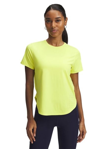 Under Armour Koszulka sportowa w kolorze zielonym rozmiar: M. Zielone bluzki sportowe damskie Under Armour, m, bez wzorów, z materiału, bez ramiączek. Za 109.26 zł.