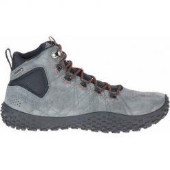 Buty do chodzenia męskie Merrell Wrapt Mid. Szare buty trekkingowe męskie MERRELL, z materiału, bez zapięcia, trekkingowe. Za 649.99 zł.