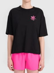 4F Koszulka w kolorze czarnym rozmiar: L. Czarne t-shirty damskie 4f, l, bez wzorów, z bawełny, bez kołnierzyka. Za 43.88 zł.