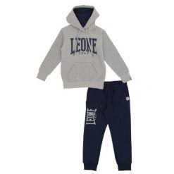 Bluza z kaptur na co dzień na siłownię. Szare spodnie dresowe damskie LEONE 1947 APPAREL, bez wzorów, z bawełny. W wyprzedaży za 136.83 zł.