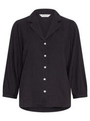 MOSS COPENHAGEN Bluzka w kolorze ciemnofioletowym rozmiar: XS. Różowe bluzki damskie MOSS COPENHAGEN, xs, bez wzorów, bez kołnierzyka, bez ramiączek. Za 59.95 zł.