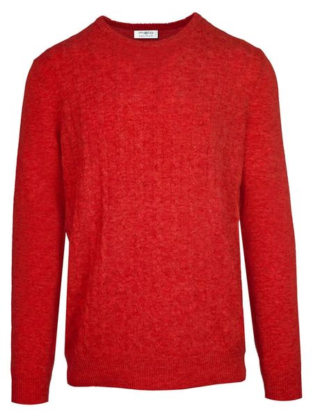 Malo Optimum Sweter w kolorze czerwonym rozmiar: XL. Czerwone swetry męskie Malo Optimum, xl, bez wzorów, z kaszmiru, bez kołnierzyka. Za 347.99 zł.
