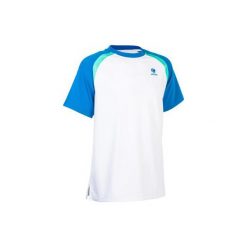 T-Shirt 500 Jr biały. Białe t-shirty męskie ARTENGO, m, bez wzorów, z elastanu, bez kołnierzyka. W wyprzedaży za 24.99 zł.