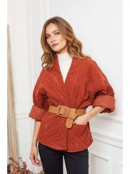 Joséfine Kurtka pikowana "Ammos" w kolorze brązowoczerwonym rozmiar: L. Brązowe kurtki damskie Joséfine, l, bez wzorów, z bawełny, bez kaptura. Za 239.86 zł.