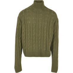 Sweter Męski Z Okrągłym Dekoltem. Zielone swetry męskie Urban Classics, m, bez wzorów, bez kołnierzyka. Za 229.99 zł.