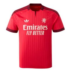 KOSZULKA WYJAZDOWA OLYMPIQUE LYONNAIS 26/27. Czerwone t-shirty sportowe męskie Adidas, l, z dzianiny, bez ramiączek, do piłki nożnej, climacool (adidas). Za 439.00 zł.