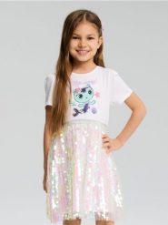 Sukienka Gabby's Dollhouse - wielobarwny. Sukienki dziewczęce Sinsay, bez wzorów, bez ramiączek. Za 39.99 zł.