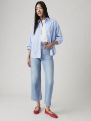 Levi's Dżinsy - Straight fit - w kolorze błękitnym rozmiar: W27/L27. Niebieskie jeansy damskie Levi's, z podwyższonym stanem. Za 204.95 zł.