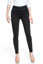 SPODNIE LEE DAMSKIE SCARLETT SUPER HIGH BLACK RINSE L30LEO47 112106486. Czarne spodnie materiałowe damskie Lee, bez wzorów, z jeansu. Za 199.99 zł.