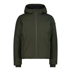 Wodoodporna kurtka z kapturem zapinanym na zamek błyskawiczny CMP. Zielone kurtki męskie CMP, bez wzorów, sportowe, z kapturem. Za 579.50 zł.
