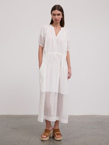 BGN Sukienka w kolorze białym rozmiar: 40. Białe sukienki damskie BGN, na imprezę, bez wzorów, bez kołnierzyka, bez ramiączek, maxi. Za 83.03 zł.