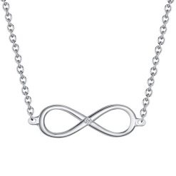Lulu & Jane Infinity Srebro wysokiej pr óby Brylant Naszyjniki 1 ct Damski. Białe naszyjniki damskie Lulu & Jane, srebrne. Za 469.99 zł.