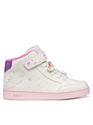 Geox Sneakersy J Eclyper Girl J66LRA 0BCQ6 C0653 M Biały. Białe buty sportowe dziewczęce Geox, bez wzorów, ze skóry, bez zapięcia. Za 229.99 zł.