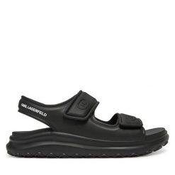 Sandały KARL LAGERFELD. Czarne sandały męskie Karl Lagerfeld, bez zapięcia. Za 559.99 zł.