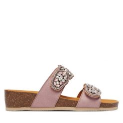 Klapki Scholl. Czerwone klapki damskie Scholl, bez wzorów, bez obcasa. Za 374.99 zł.