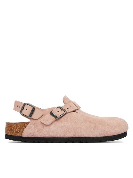Birkenstock Sandały Tokio 1031636 Różowy. Czerwone sandały damskie Birkenstock, bez wzorów, ze skóry, bez obcasa, na płaskiej podeszwie. Za 719.99 zł.