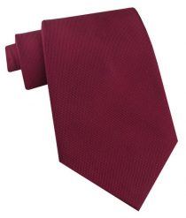 Jedwabny Krawat Męski - His Story - Jednokolorowy, Bordowy. Czerwone krawaty i muchy męskie His Story, bez wzorów, z jedwabiu, eleganckie. Za 115.00 zł.