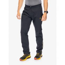 Spodnie do biegania męskie La Sportiva Drizzle Overpant. Czarne spodnie dresowe męskie La Sportiva, bez wzorów, z dresówki. Za 539.99 zł.