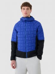 4F Kurtka puchowa trekkingowa z wypełnieniem Primaloft Black Insulation męska - niebieska XL. Niebieskie kurtki męskie 4f, l, bez wzorów, z dzianiny, klasyczne, bez kaptura. W wyprzedaży za 249.99 zł.