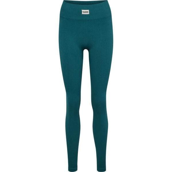 Damskie legginsy bezszwowe prążkowane Hummel Pulse. Zielone legginsy damskie HUMMEL, m, bez wzorów, z elastanu. Za 164.00 zł.