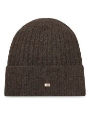 Tommy Hilfiger Czapka Th Cable Enamel Flag AW0AW17776 Brązowy. Brązowe czapki zimowe damskie Tommy Hilfiger, z materiału. Za 259.99 zł.