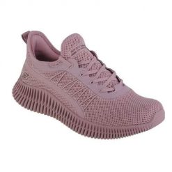 Buty do chodzenia damskie Skechers Bobs Geo-new Aesthetics. Czerwone buty sportowe na co dzień damskie Skechers, bez wzorów, z materiału, trekkingowe. Za 249.99 zł.