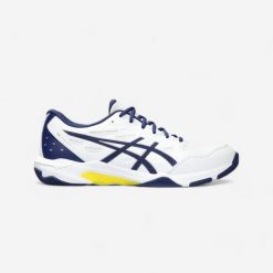 Buty do badmintona i innych sportów halowych męskie ASICS Gel Rocket 11. Buty sportowe na co dzień męskie Asics, z meshu, bez zapięcia, na fitness i siłownię. W wyprzedaży za 229.99 zł.