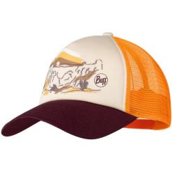 Czapka z daszkiem BUFF TRUCKER CAP SYLVA APRICOT. Białe czapki męskie Buff, bez wzorów, z materiału. Za 83.00 zł.