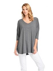 Heine Koszulka w kolorze szarym rozmiar: 34. Szare bluzki damskie Heine, bez wzorów, bez kołnierzyka. Za 126.99 zł.
