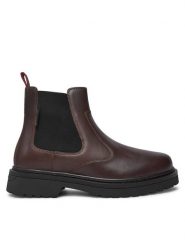 Tommy Jeans Sztyblety Tjm Chelsea Boot EM0EM01469 Brązowy. Brązowe sztyblety męskie Tommy Jeans, z jeansu, bez zapięcia. Za 559.99 zł.