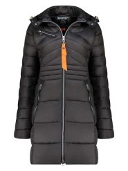Geographical Norway Płaszcz pikowany w kolorze czarnym rozmiar: S. Czarne płaszcze damskie Geographical Norway, s, bez wzorów. Za 215.21 zł.