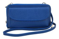 Listonoszka portfel 2w1 BARBERINI'S chabrowa 909-30. Niebieskie shopper bag damskie Barberinis, bez wzorów, ze skóry, przez ramię, duże, bez dodatków. Za 159.99 zł.