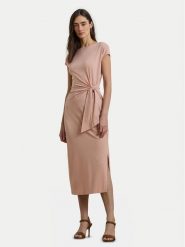 LAUREN RALPH LAUREN Sukienka dzianinowa 250964086001 Różowy Regular Fit. Czerwone sukienki damskie Lauren Ralph Lauren, l, bez wzorów, z bawełny, bez kołnierzyka, bez ramiączek. Za 649.99 zł.