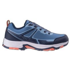 Buty Hi-Tec Hiset Low Wp 92800657933 z membraną niebieskie. Niebieskie buty sportowe na co dzień męskie z gumy, bez zapięcia. Za 332.43 zł.