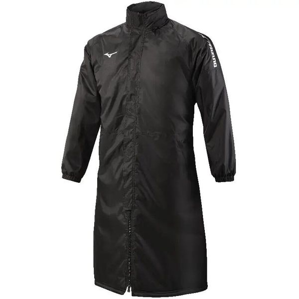 Płaszcz Mizuno Sapporo Bench. Czarne płaszcze męskie Mizuno, m, bez wzorów, z materiału, eleganckie. Za 381.55 zł.