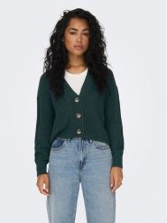 ONLY Kardigan 15211521 Zielony Regular Fit. Zielone kardigany damskie Only, s, bez wzorów, z syntetyku. Za 159.99 zł.