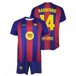 FC Barcelona Rashford komplet koszulka spodenki junior box 2025/26 wielokolorowy. Bluzki sportowe damskie FC Barcelona, do piłki nożnej. Za 279.00 zł.