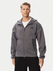 Adidas Bluza Z.N.E. Full Zip KX7689 Szary Regular Fit. Szare bluzy bez kaptura męskie Adidas, m, z bawełny. Za 478.99 zł.