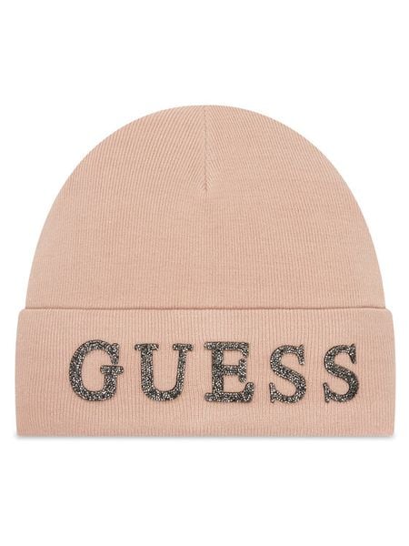 Guess Czapka AW5398 POL01 Różowy. Czerwone czapki zimowe damskie Guess, z wiskozy. Za 109.99 zł.