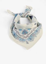 Apaszka we wzór paisley. Niebieskie apaszki damskie bonprix, bez wzorów. Za 24.99 zł.
