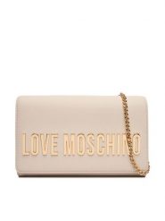 LOVE MOSCHINO Torebka JC4103PP0NKD0110 Écru. Torebki klasyczne damskie Love Moschino, bez wzorów, ze skóry, wizytowe, bez kołnierzyka, bez ramiączek. Za 569.99 zł.