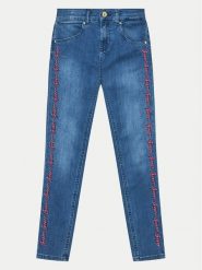 Guess Jeansy J4YA10 D4CA0 Niebieski Regular Fit. Niebieskie spodnie dziewczęce Guess, z bawełny. Za 219.99 zł.