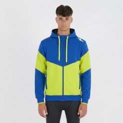 Slim Fit Bluza z Kapturem z Bawełny Playmaker. Niebieskie bluzy sportowe damskie ELPLAYER, l, bez wzorów, z bawełny, bez ramiączek, z kapturem. Za 92.00 zł.