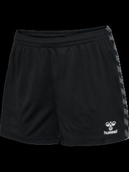 Hummel Szorty hmlAUTHENTIC PL SHORTS WOMAN z poliestru czarne. Czarne szorty damskie HUMMEL, bez wzorów, sportowe. Za 129.50 zł.