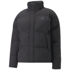 Kurtka sportowa męska Classic Puffer Jacket. Czarne kurtki treningowe męskie Puma, m, bez wzorów, z nylonu. Za 299.99 zł.