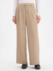 Gina Tricot spodnie z zakładkami Kobiety brązowy, 38. Brązowe spodnie materiałowe damskie Gina Tricot, bez wzorów, biznesowe. Za 249.95 zł.